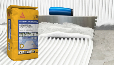 Новый видеоролик: SikaCeram®-260 Elastic White – эластичный белый плиточный клей для любых форматов плитки